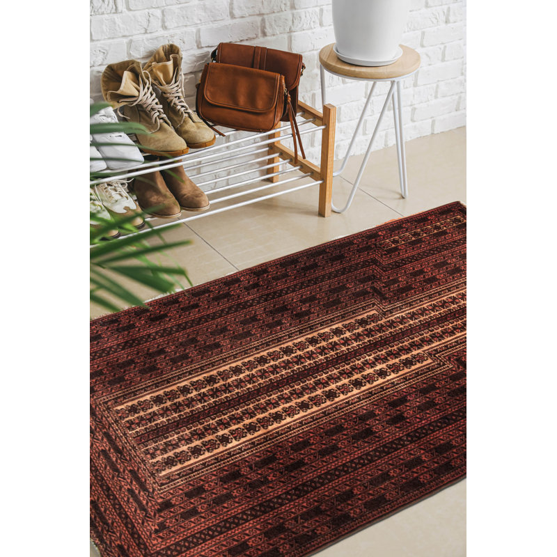 Tapis unique en laine nouvel âge rectangulaire 3 pi 2 po x 5 pi 2 po One-of-a-Kind
