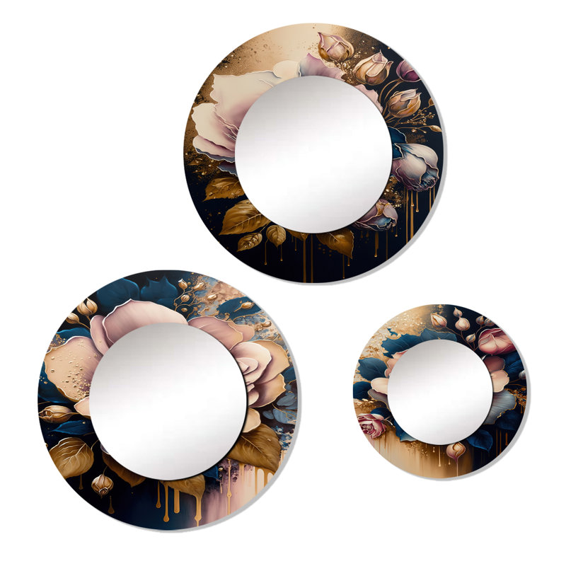 Hirendra Metal Round Mirror