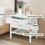 Table de chevet 2 tiroirs Elora, table de chevet avec tiroirs de rangement, table de chevet pour chambre à coucher, table de bout ou table d'appoint pour le salon, P 15,5 po x l 23,6 po x H 24,2 po, blanc-2117112940