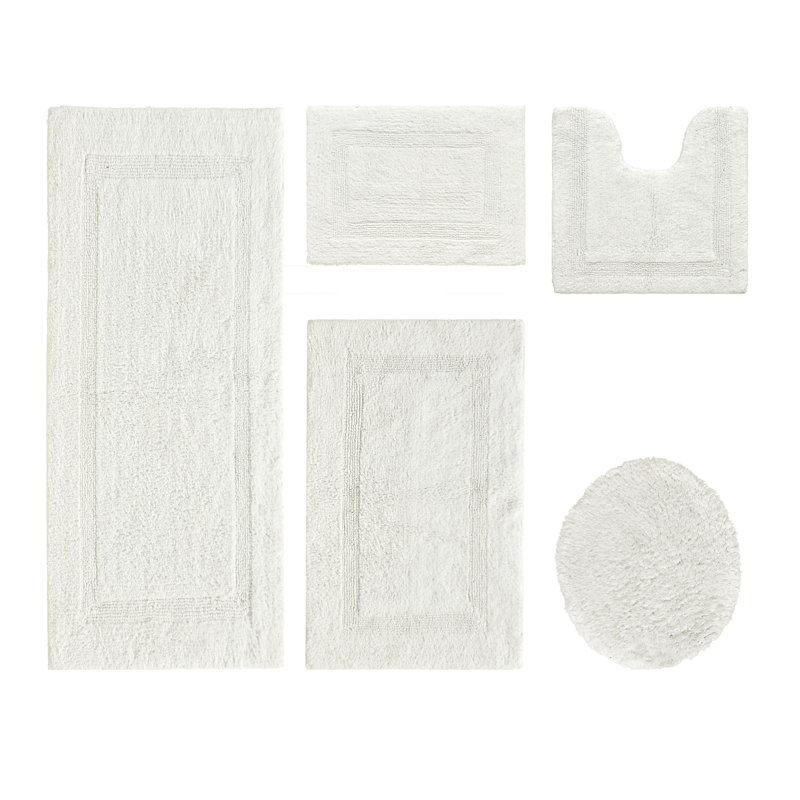 Ensemble de tapis pour salle de bain 5 pièces Lux Premium 2370 GSM, 5 pièces (18 po x 20 po | 17 po x 24 po | 20 po x, Ivoire