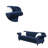 Shroyer 93" Velvet Rolled Arm Chesterfield Sofa-79183184