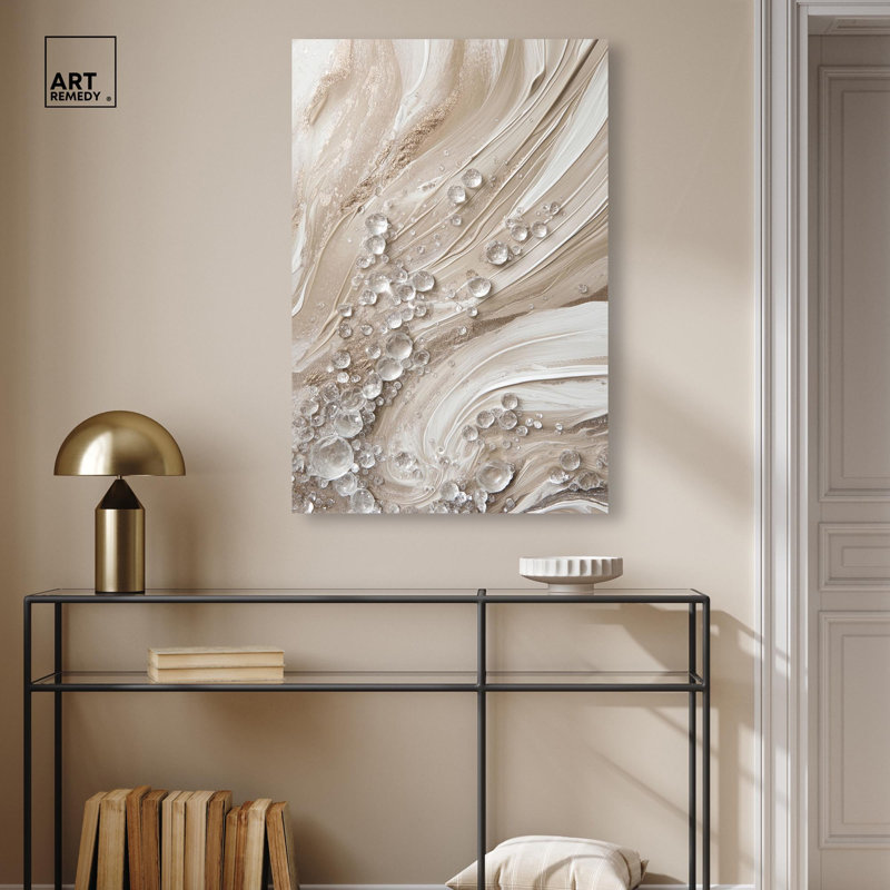 «Viscous Veils III Canvas Elegant Abstracts» par Art Remedy, H 36 po x l 24 po, Toile tendue avec châssis