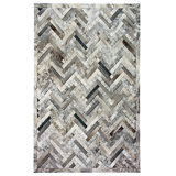 Plutus Cowhide Chevron Area Rug