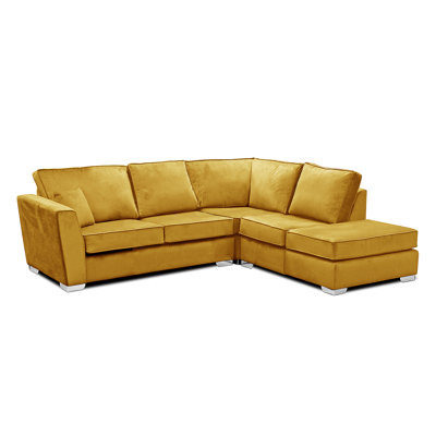 Quade 5 Seater Velvet Sofa & Chaise