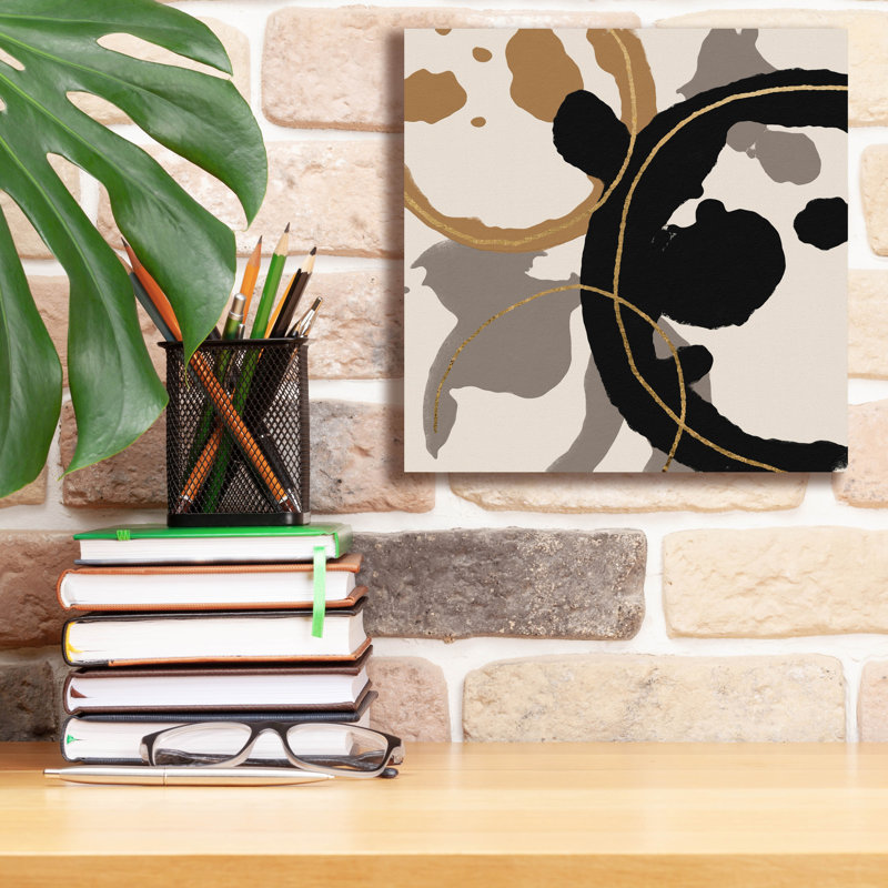  «Coffee Stain 1» par Alonzo Saunders, art mural sur toile, 12 po x 12 po, H 12 po x l 12 po