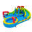 14x17ft Inflatable Bounce House, 8-in-1 Double Water Slides with 750W Air Blower, Climbing Wall, Water Gun, Soccer Goal & Basketball Hoop - Outdoor Backyard Water Park for Kids 3-8