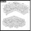 Canapé modulaire rembourré 4 pièces Alamdaar