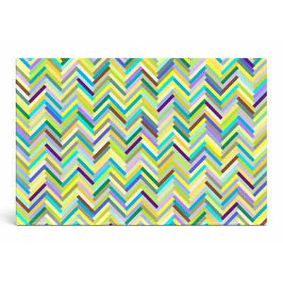 Multicolor Chevron Herringbone Pattern — Landscape Canvas Wall Art