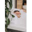 Matelas en mousse viscoélastique gélifiée 8 "Sleep en blanc / gris foncé-1009671669