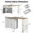 71" Rolling Kitchen Island Cart With 360° Rotating Tabletop, Cabinet Storage And Two Drawers