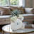 Round Dotted Shell Vase, White/Blue-1237249280
