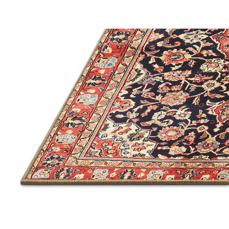 Tapis oriental rouge / beige / noir Tamesna, Rectangle 5 pi x 8 pi