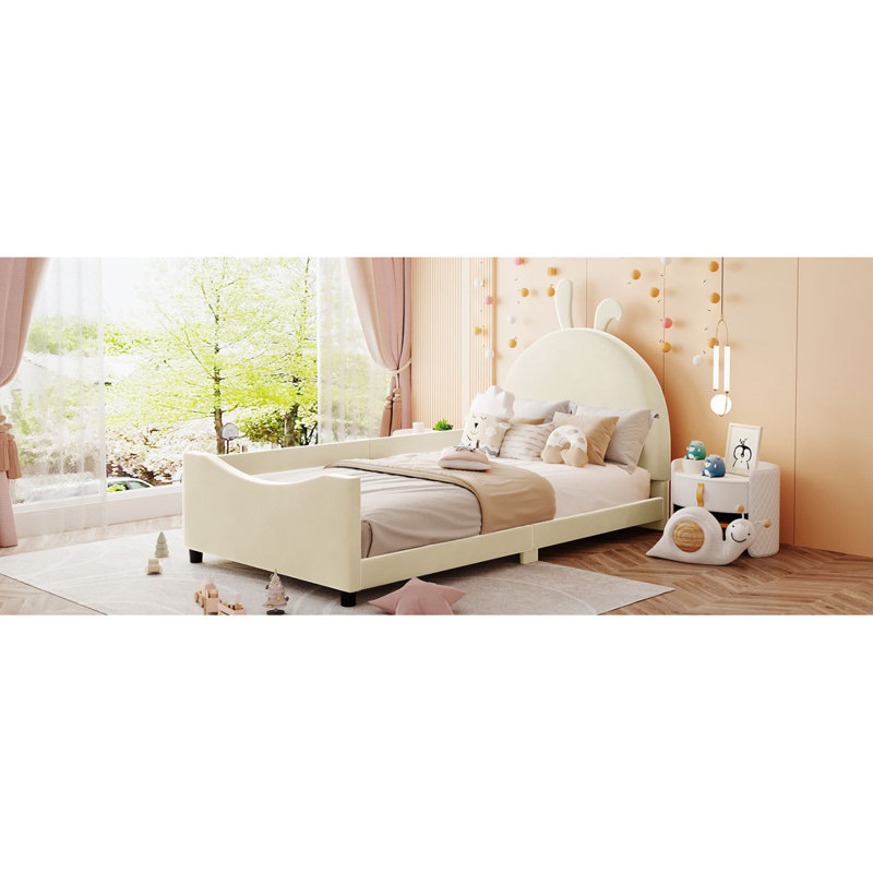 Lit de jour simple Janalyn, Beige