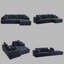 Canapé modulaire surdimensionné en L 108 po Chenille-2025250276