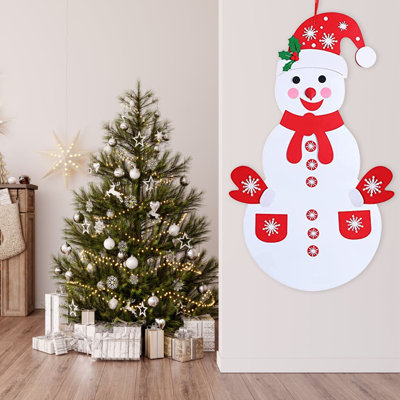 54 pièces, ensemble de décoration de Noël en feutre pour enfants
