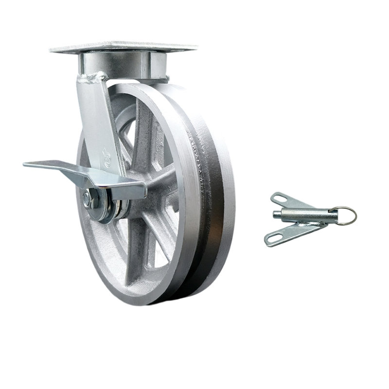 Kingpinless V Groove Semi Steel Caster