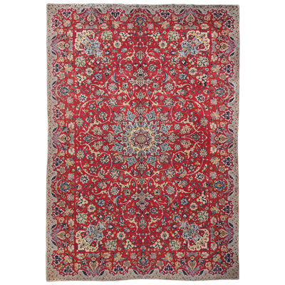 Tapis oriental rouge unique 10X13 One-of-a-Kind