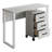 Modern Workspace Desk with 3-Drawer Mobile Pedestal – Light Grey-1546253374