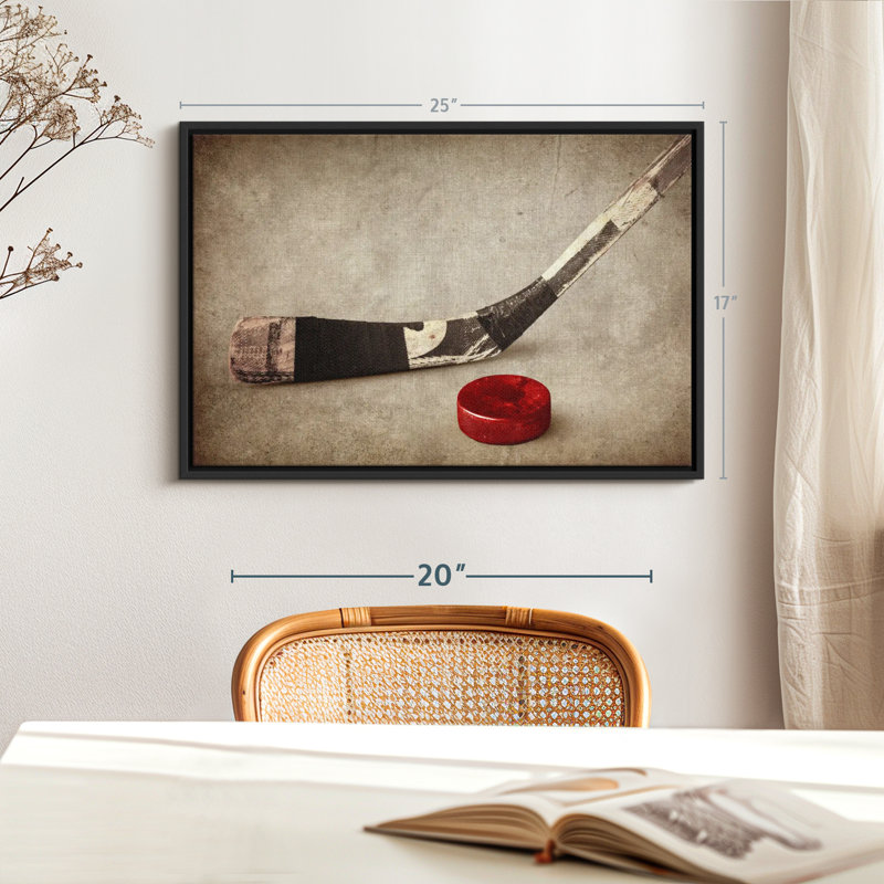 «Hockey sur glace rétro», H 25 po x l 17 po