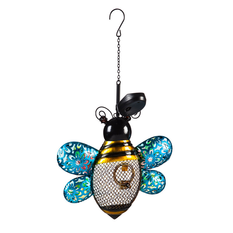 Mangeoire d’oiseaux décoratif à abeilles en maille solaire