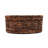 Eangee Handwoven Abaca Bread Warmer Basket with Terracotta Warming Stone, Handmade Patterns, Round, Brown