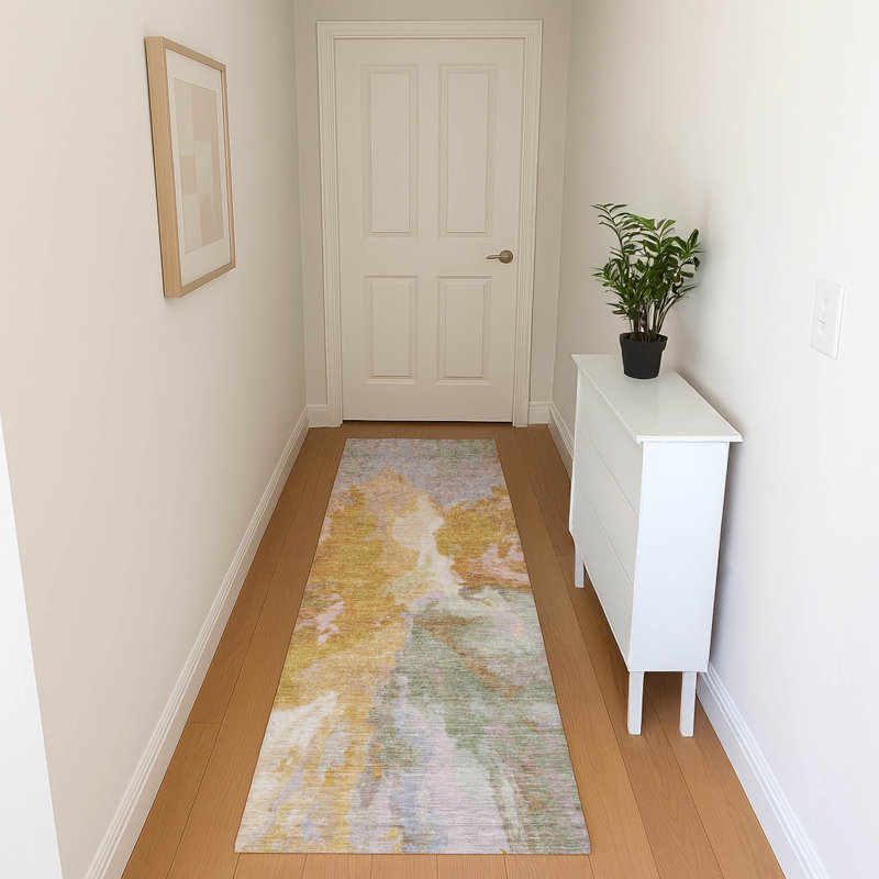 Premium Machine Washable Marasco AMF1632 Modern Rug, Runner 2'3" x 7'6"