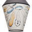 Luminaire suspendu conique 1 lumière avec motif-1080055280