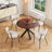 5 - Piece Round Pedestal Dining Set-727688976-727688977