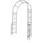 Treillis arche de jardin en métal - Facilite croissance concombre 55 po x 94,5 po noir