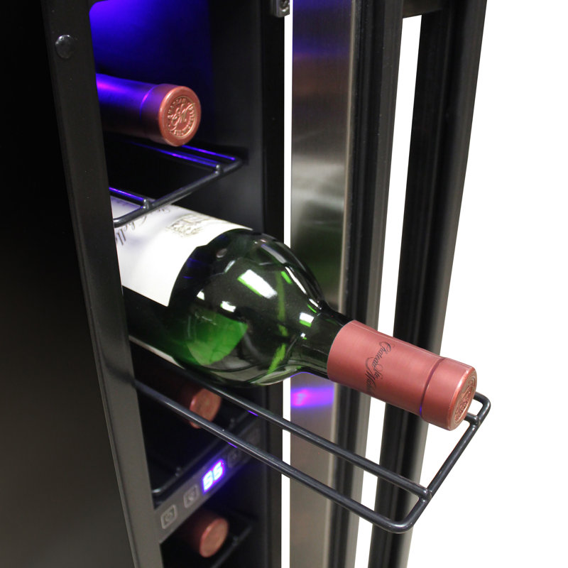 Vinotemp Private Reserve Series Compact Single-Zone Wine Cooler, Silver