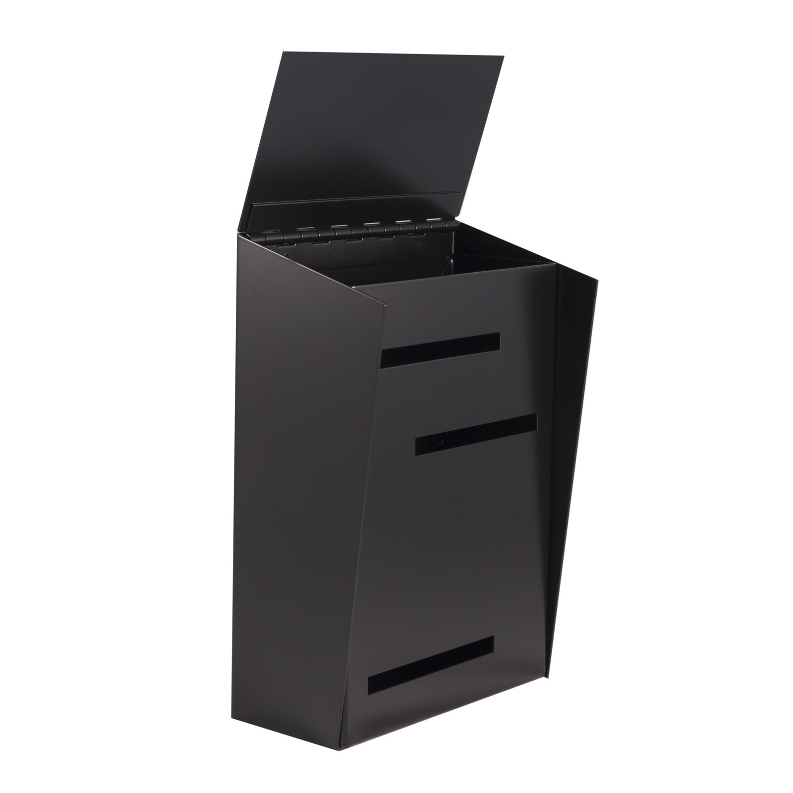 Wall-Mounted Mailbox, Black, White