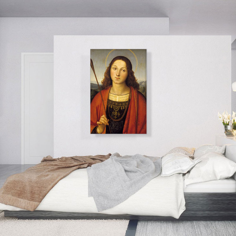 «San Sebastian 1502» par Raphael, reproduction d'art sur toile tendue, H 40 po x l 26 po x P 1,5 po
