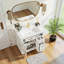Meuble-lavabo 36 po Mid-Century avec lavabo, structure en bois massif et poignées en métal-1401365630-1398775387