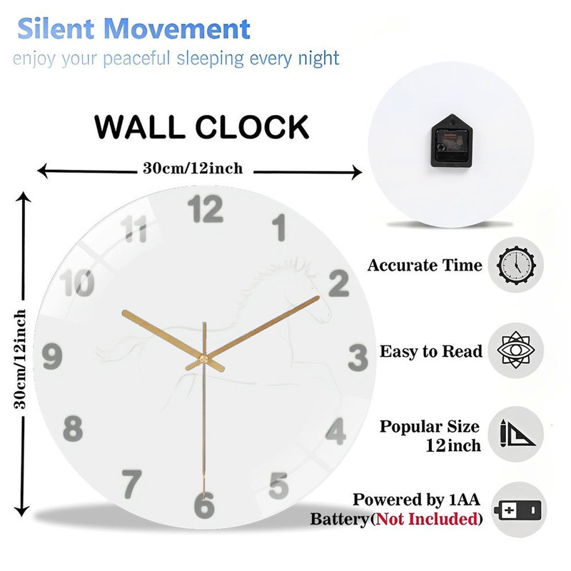 Horloge murale 12 po