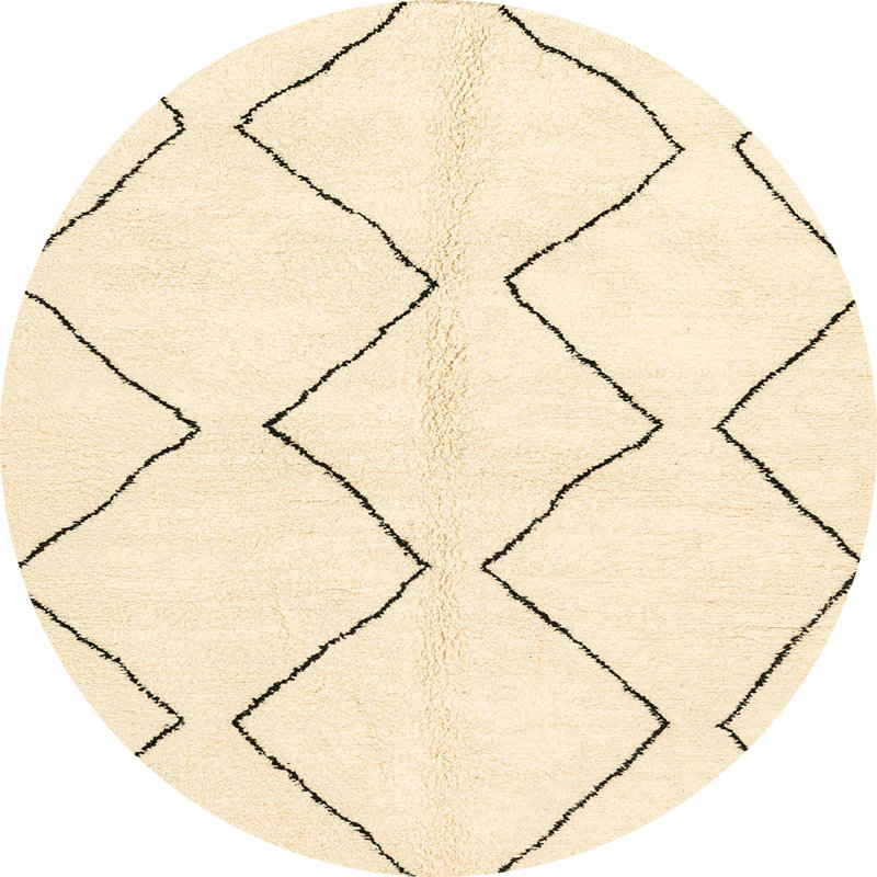 Abstract Indoor Rug, Round 3'