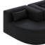 Canapé modulaire modulaire, tissu moderne rembourré avec 2 chaises longues et 5 coussins de dossier Boucle-508915219