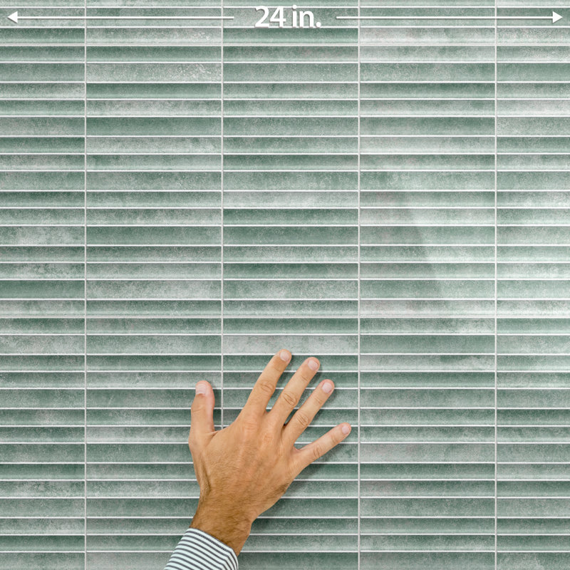 Rubik 5.88" x 11.75" Ceramic Patterned Tile, Blue