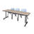Nicklos T-Base Training Seminar Table, 2 M Stack Chairs-32817767-32817769