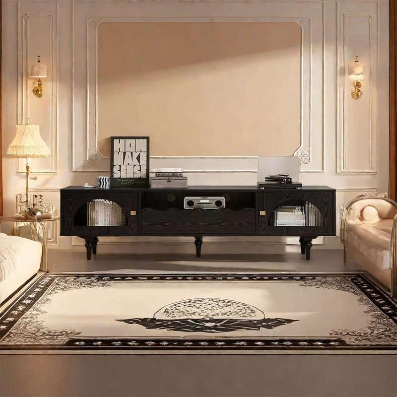 Meuble télé rétro noir