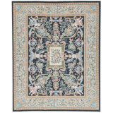 Hand-Knotted High-Quality Black and Gold Area Rug