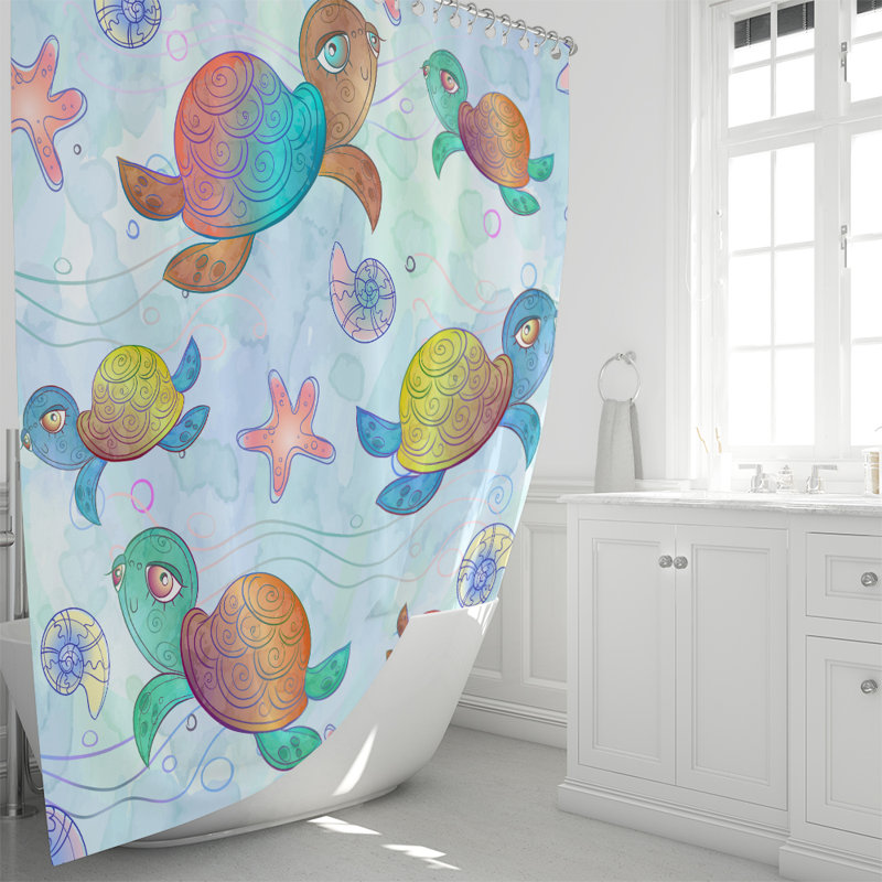 Rideau de douche simple à imprimé animal, H 93 po x l 70 po