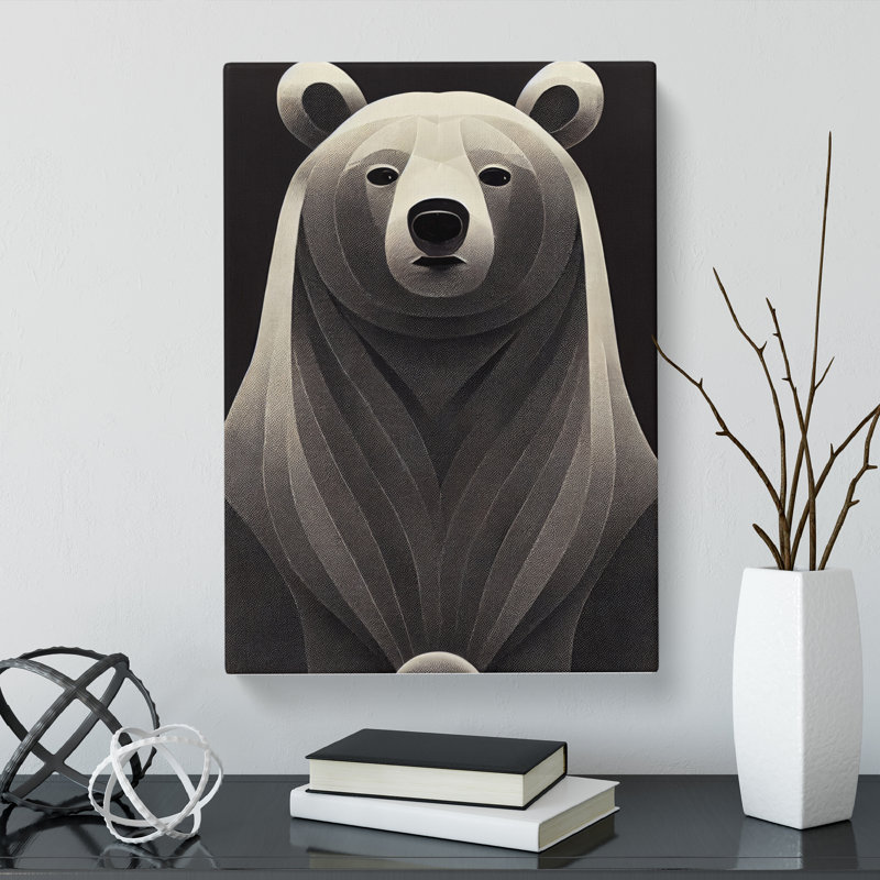 Bear Avant Garde - Wrapped Canvas, 76cm H x 50cm W x 3cm D