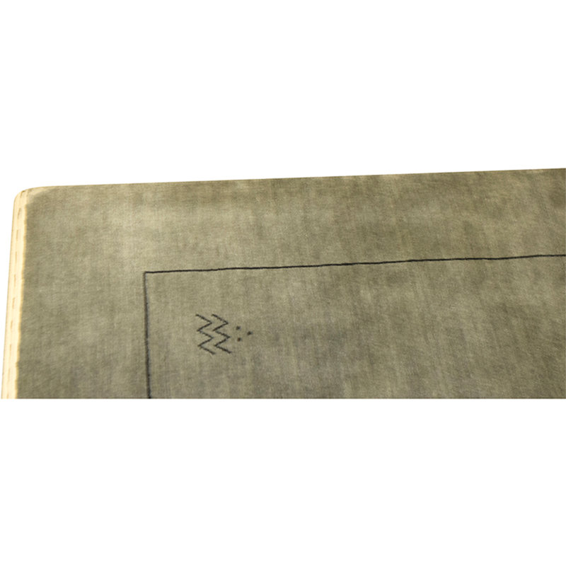Hand Knotted Wool Area Rug in Gray