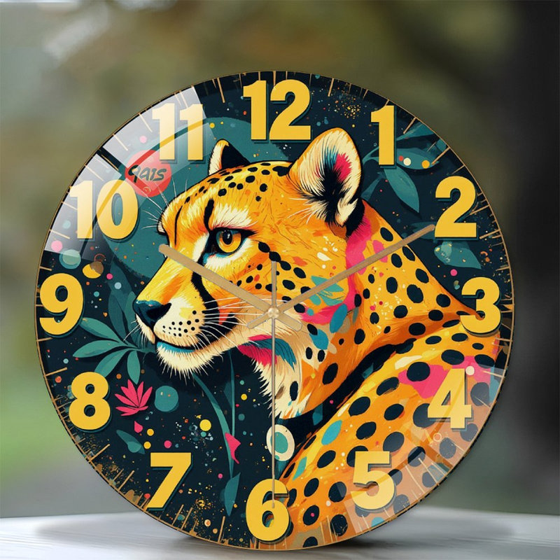 Horloge murale Leopard