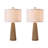 Arcola 25.8" Farmhouse Boho Handwoven Rattan and Paper Cord Table Lamp with Drum Shade