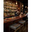 Tabouret de bar en cuir gris-1851920753