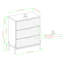 Commode 3 tiroirs Mid-Century avec façades en roseaux-474202378