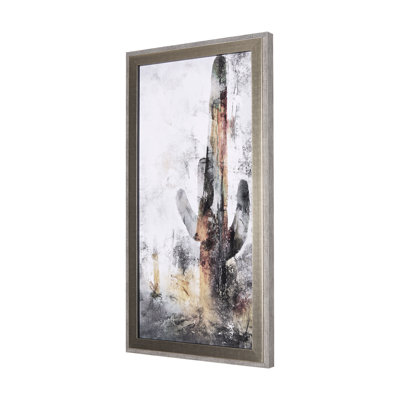 Saguaro Forest 32 by Scott Brems a Hand Embelished Textured Framed Art Print