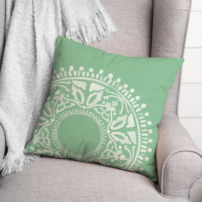 Boho Circle Outdoor Throw Pillow
