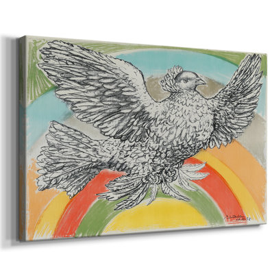 The Dove of Peace (Flying Dove with Rainbow)-Pablo Picasso-Gallery Wrapped Canvas-1952
